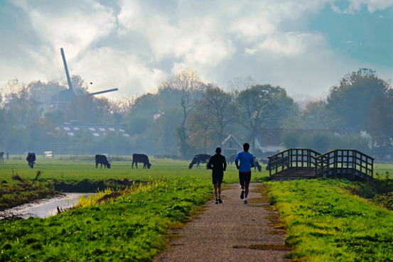 People running outdoors