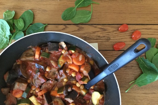 vegetable pasta in a bowl
