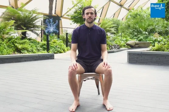 A person sitting on a chair