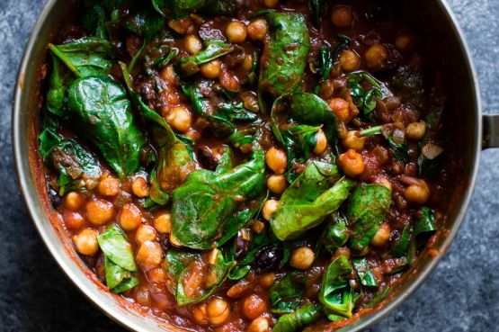 chickpea and spinach casserole