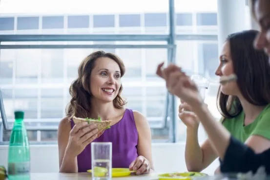 people eating lunch