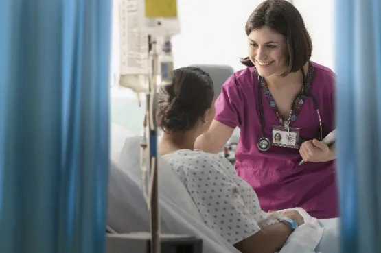 doctor checking up on patient