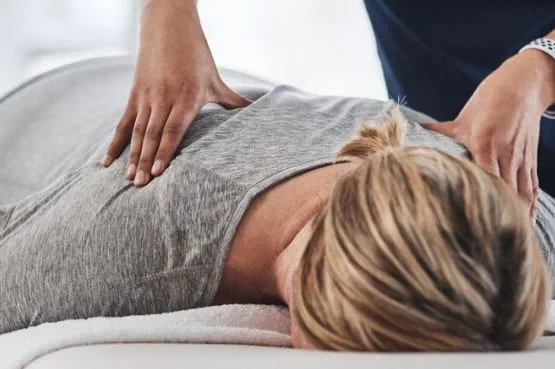 person getting a back massage