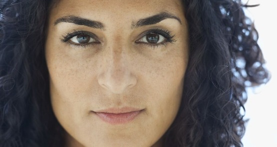 person's face up close