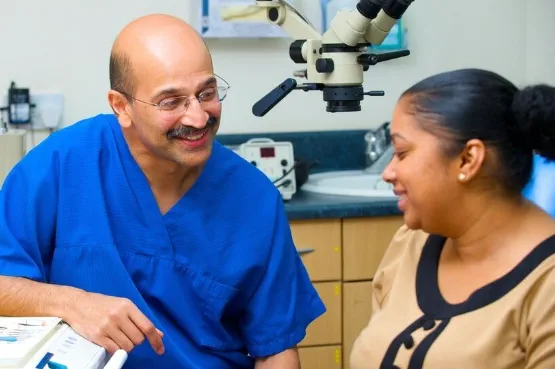 dentist talking to a patient