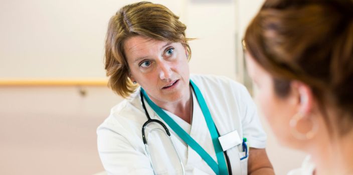 Woman having consultation with a doctor