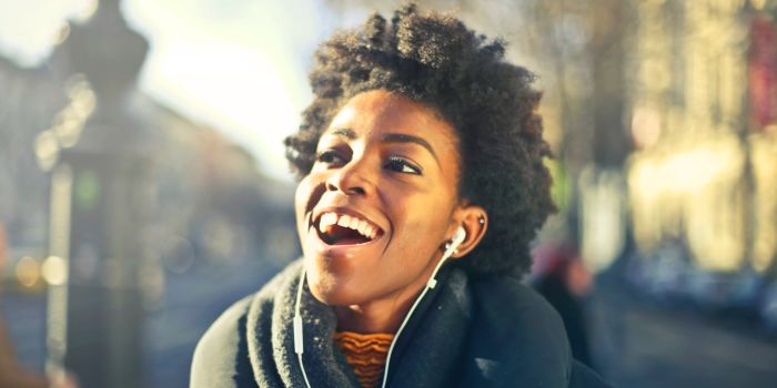 An image of a woman singing