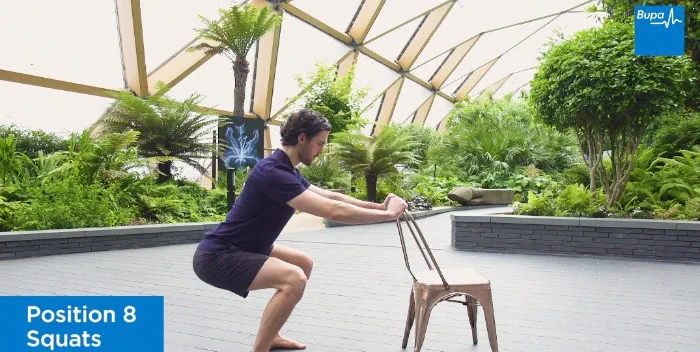 chair yoga - squats