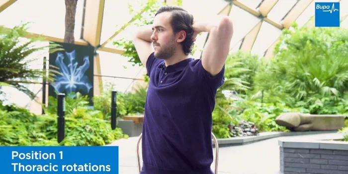 chair yoga - thoracic rotations