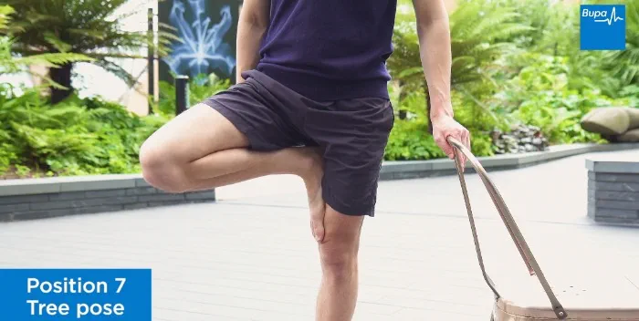 chair yoga - tree pose