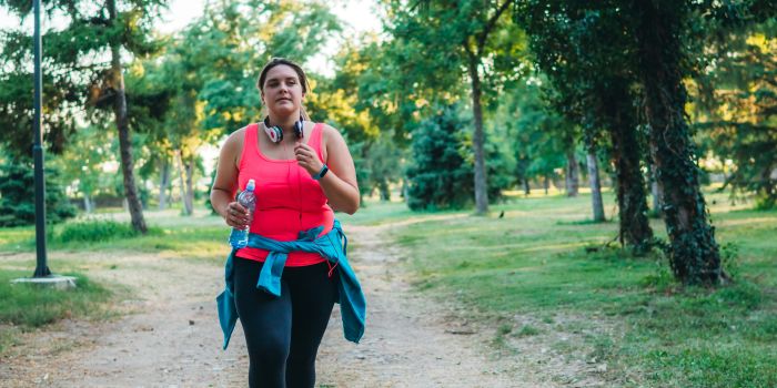 woman running outdoors
