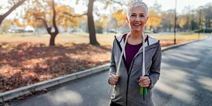 woman exercising outdoors