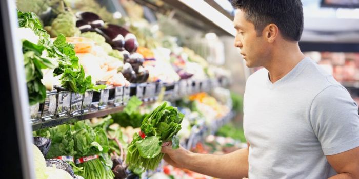person shopping for healthy groceries