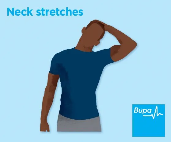 Illustration of a neck stretch