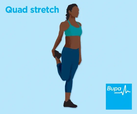Illustration of quad stretch