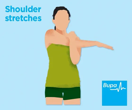 Illustration of shoulder stretches