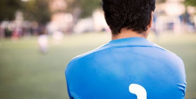 A man watching a football match