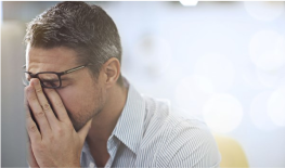 man going through stress