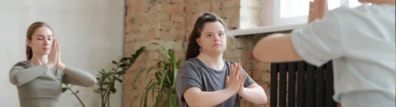 people in a yoga class