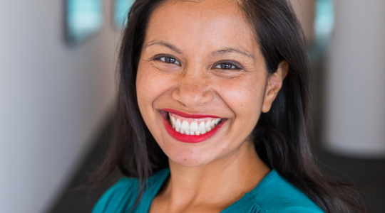 cheerful smile of beautiful woman