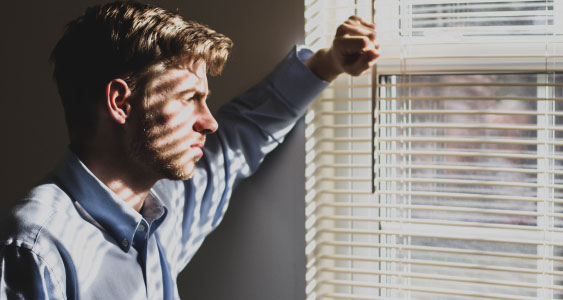 A young man feeling stressed