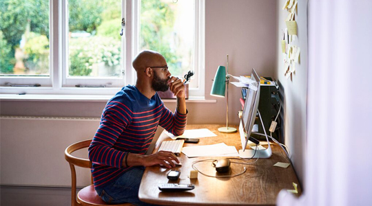 working from home