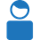 Icon of a blue avatar