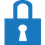 Icon of a blue padlock