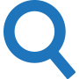 Icon of a blue magnifying glass