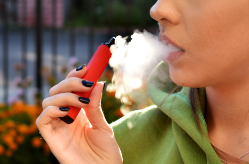 Woman Vaping Image | Is vaping bad for your teeth?