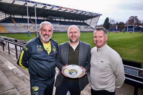 Ian Blease (Leeds Rhinos’ Sporting Director), Mark Allan (General Manager at Bupa Dental Care), Rob Oates (Leeds Rhinos’ Managing Director)