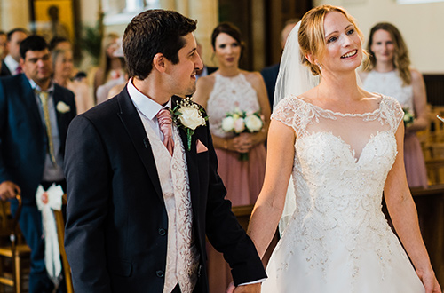 Jennifer at the altar