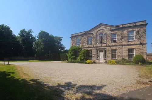 Stunning blue skies above this dentists in Leeds