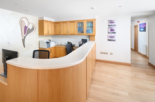 Reception area at The Perlan Specialist Dental Centre