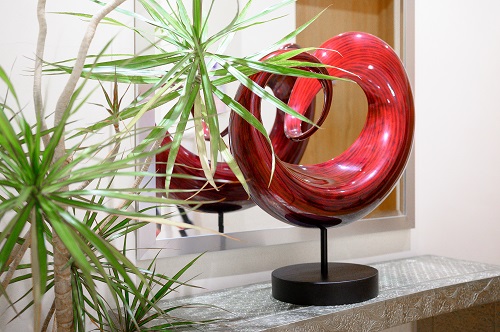 Decorative sculpture and plants inside The Perlan Specialist Dental Centre