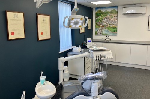 A practice room at smiles better showing equipment and facilities