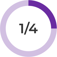One out of four purple