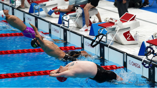 A ParalympicsGB swimmer competing at the Tokyo 2020 Paralympic Games