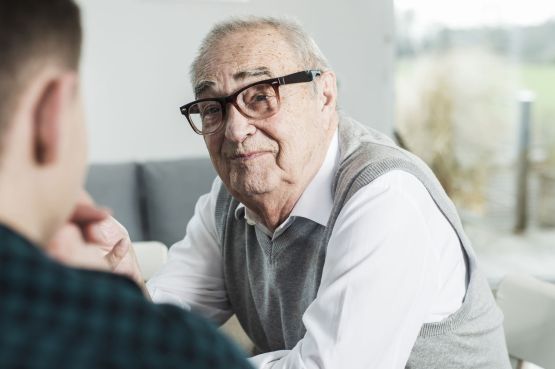 Older man smiling