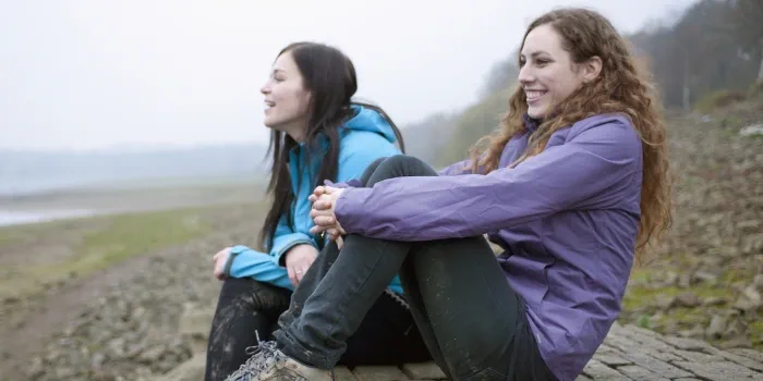 Picture of two ladies laughing