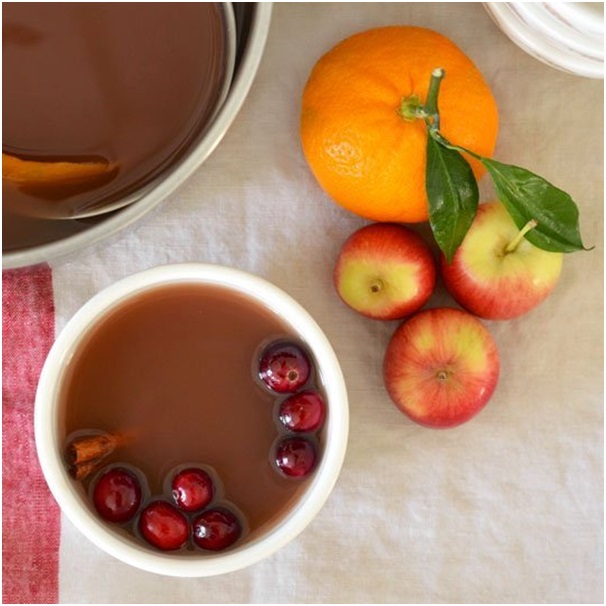 A cider mocktail