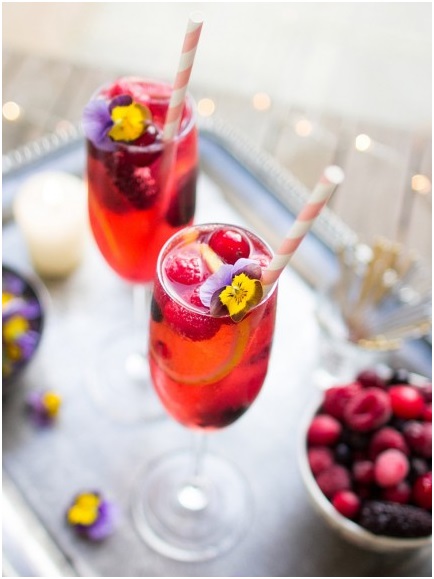 Elderflower lemonade mocktails
