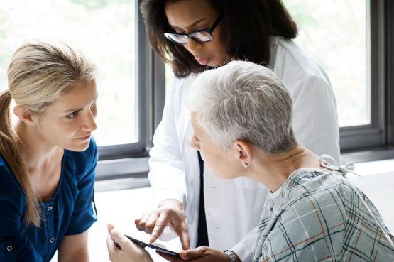 Patient in a doctor's consultation