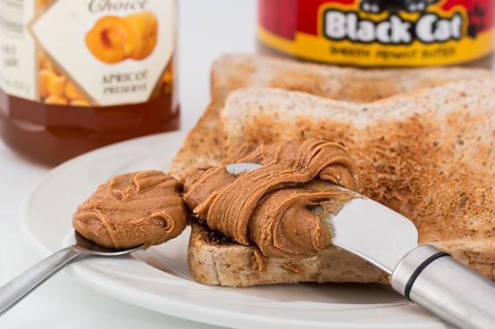Peanut butter on toast