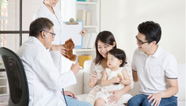 A family talking to a doctor